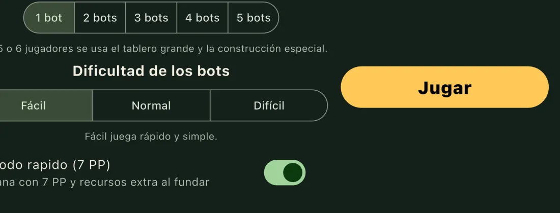 Options to play against bots