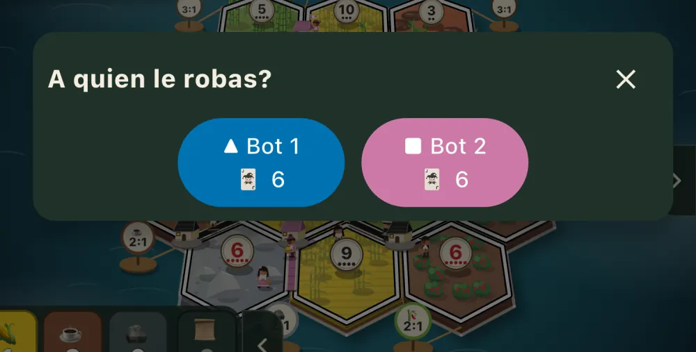 Dialog to pick which rival to steal a card from